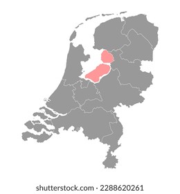 Flevoland province of the Netherlands. Vector illustration.