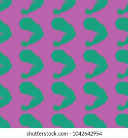Flex arm bodybuilder with big muscles seamless pattern.