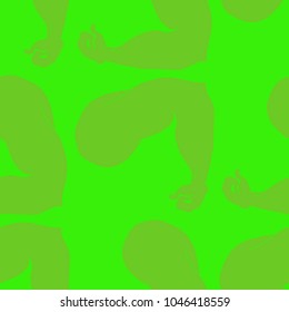 Flex arm bodybuilder with big muscles seamless pattern.