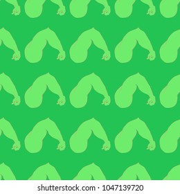 Flex arm bodybuilder with big muscles seamless pattern.
