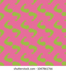 Flex arm bodybuilder with big muscles seamless pattern.