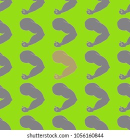 Flex arm bodybuilder with big muscles seamless pattern.
