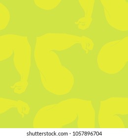 Flex arm bodybuilder with big muscles seamless pattern.