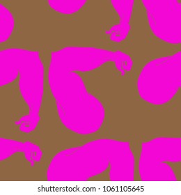 Flex arm bodybuilder with big muscles seamless pattern.