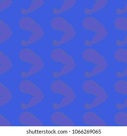 Flex arm bodybuilder with big muscles seamless pattern.