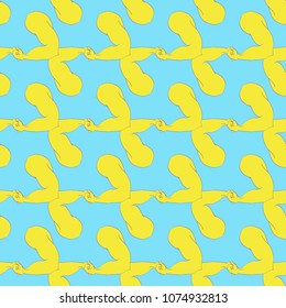 Flex arm bodybuilder with big muscles seamless pattern.