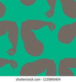 Flex arm bodybuilder with big muscles seamless pattern.