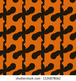 Flex arm bodybuilder with big muscles seamless pattern.