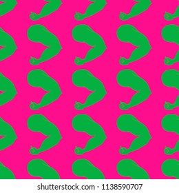 Flex arm bodybuilder with big muscles seamless pattern.