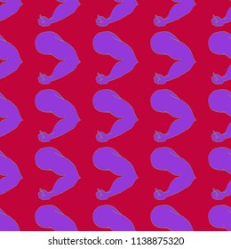 Flex arm bodybuilder with big muscles seamless pattern.