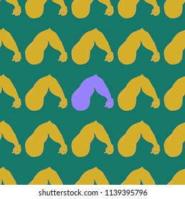 Flex arm bodybuilder with big muscles seamless pattern.