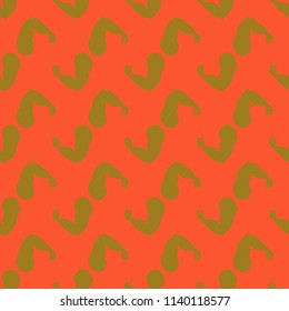 Flex arm bodybuilder with big muscles seamless pattern.