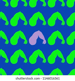 Flex arm bodybuilder with big muscles seamless pattern.