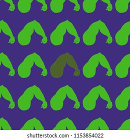 Flex arm bodybuilder with big muscles seamless pattern.