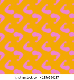 Flex arm bodybuilder with big muscles seamless pattern.