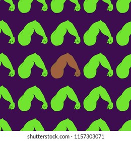 Flex arm bodybuilder with big muscles seamless pattern.