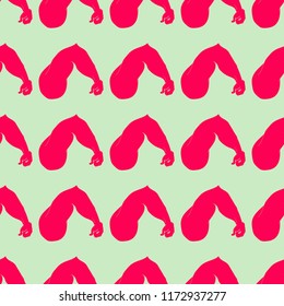 Flex arm bodybuilder with big muscles seamless pattern.