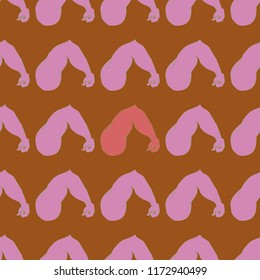 Flex arm bodybuilder with big muscles seamless pattern.