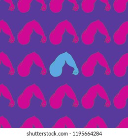 Flex arm bodybuilder with big muscles seamless pattern.