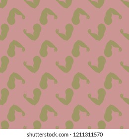 Flex arm bodybuilder with big muscles seamless pattern.