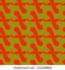 Flex arm bodybuilder with big muscles seamless pattern.