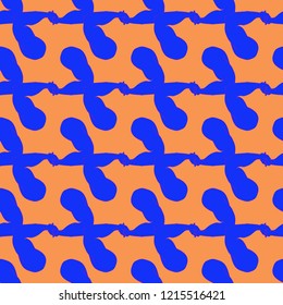 Flex arm bodybuilder with big muscles seamless pattern.