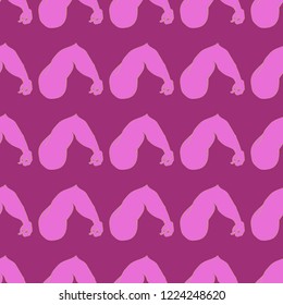 Flex arm bodybuilder with big muscles seamless pattern.