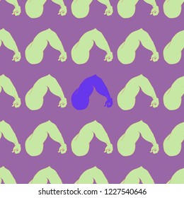 Flex arm bodybuilder with big muscles seamless pattern.
