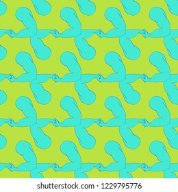 Flex arm bodybuilder with big muscles seamless pattern.