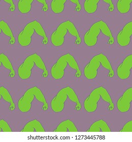 Flex arm bodybuilder with big muscles seamless pattern.