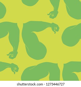 Flex arm bodybuilder with big muscles seamless pattern.