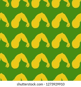 Flex arm bodybuilder with big muscles seamless pattern.