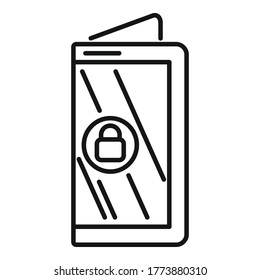 Flex device icon. Outline flex device vector icon for web design isolated on white background