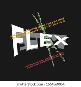 flex fashion slogan for different apparel and T-shirt. - Vector