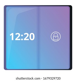 Icono flexible de teléfono plegable. Dibujo de icono de vector de teléfono flexible para diseño web aislado en fondo blanco