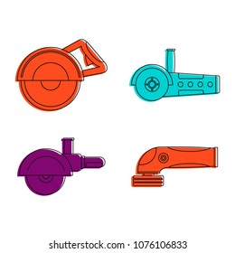 Flex icon set. Color outline set of flex vector icons for web design isolated on white background