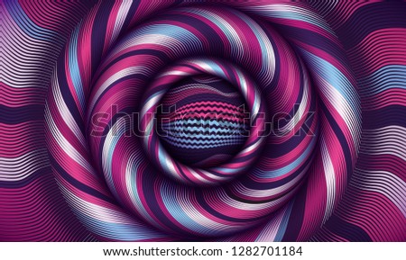 Flex illustration vector background. Curve art and warp pattern. Optical lines design. Stripes backdrop texture. Illusion effect, , striped distortion. Stripy element wallpaper, decorative ornate