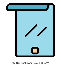 Flexibles modernes Bildschirmsymbol. Umriss Flex moderner Bildschirm, Vektorsymbol, Farbe, flach, einzeln
