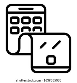 Flex phone cellular icon. Outline flex phone cellular vector icon for web design isolated on white background