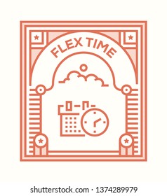 FLEX TIME ICON CONCEPT