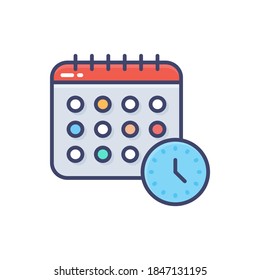 Flex Time Icon In Vector. Logotype