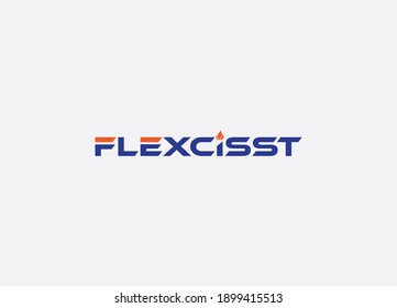 Flexcisst Abstract Gas pipe flame fire logo design