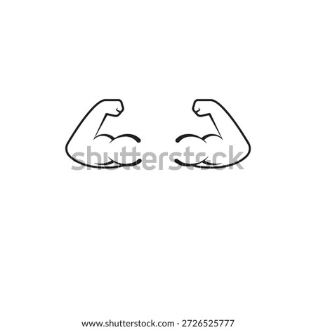 Flexed Biceps Muscle Icon Set