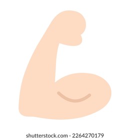 Flexed biceps vector flat icon. Isolated flexed biceps emoji illustration