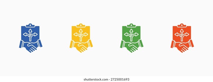 Elemento múltiple de la Colección del estilo del color del conjunto del icono del Acuerdo de la flexibilidad para el diseño
