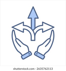 Ilustración vectorial de icono azul de flexibilidad