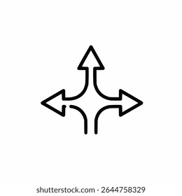 flexibility icon arrow pathway vector design illustration, EPS 10