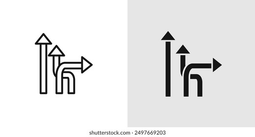 Flexibility icon Black line art vector logo set