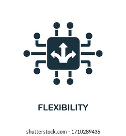 Flexibility icon from digitalization collection. Simple line Flexibility icon for templates, web design