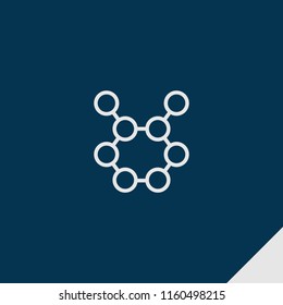 Flexibility icon. emblem isolated on dark blue background. flexibility icon in outline style for graphic and web design, logo, ui/ux design